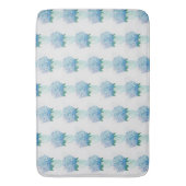 Blaue und Lila Hydrangea Badematte (Vorderseite Vertikal)