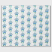 Blaue und Lila Hydrangea Geschenkpapier (Flach)