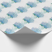Blaue und Lila Hydrangea Geschenkpapier (Ecke)