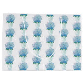 Blaue und Lila Hydrangea Große Geschenktüte (Rückseite)