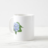 Blaue und Lila Hydrangea Kaffeetasse (Vorderseite Links)