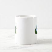 Blaue und Lila Hydrangea Kaffeetasse (Mittel)