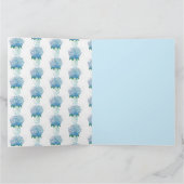 Blaue und Lila Hydrangea Karte (Innenseite)
