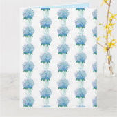 Blaue und Lila Hydrangea Karte (Gelbe Blume)