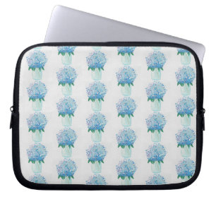 Blaue und Lila Hydrangea Laptopschutzhülle