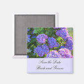 Blaue und Lila Hydrangeas Magnet (Vorderseite/Rückseite)