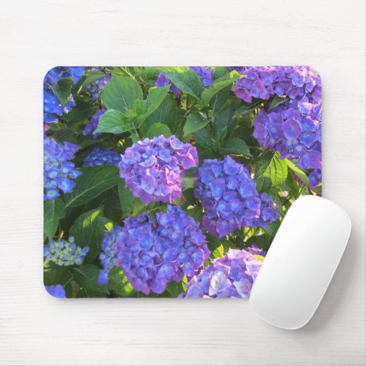 Blaue und Lila Hydrangeas Mousepad (Mit Mouse)