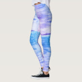 Blaue und Lila Künstlerische Wirbel Leggings (Links)