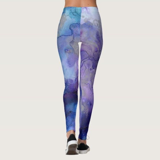 blaue und lila Leggings (Rückseite)