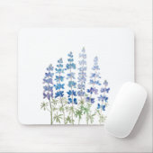 blaue und lila Lupine-Blume Mousepad (Mit Mouse)