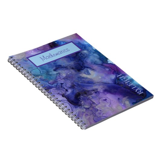 Blaue und Lila Marmorfarbe Personalisiert Nein Notizblock (Rechte Seite)
