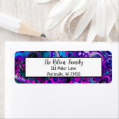 Blaue und Lila Marmorflüssigkeit Kunst (Insitu)