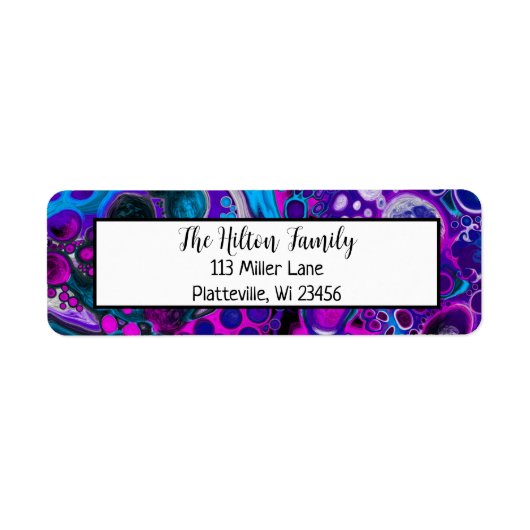 Blaue und Lila Marmorflüssigkeit Kunst (Vorne)