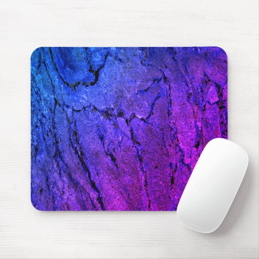 Blaue und Lila Marmorgestaltung Mousepad (Mit Mouse)