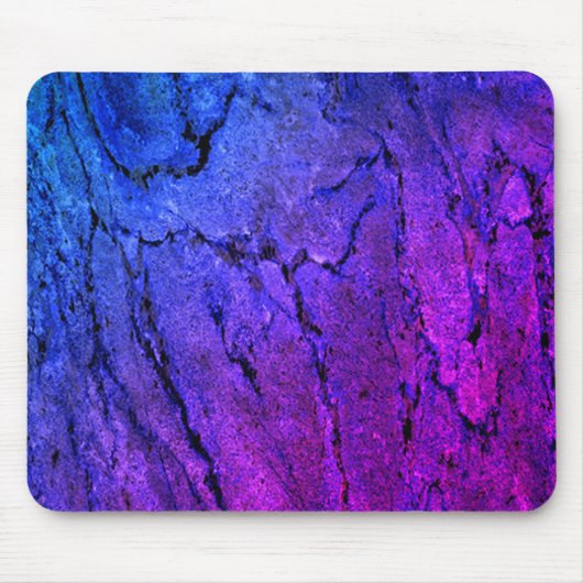 Blaue und Lila Marmorgestaltung Mousepad (Vorne)