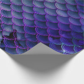 Blaue und Lila Mermaid-Skala Geschenkpapier (Ecke)