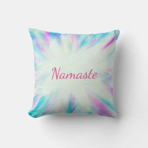 Blaue und Lila Namaste Kissen