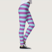 Blaue und lila Pastellstreifen Leggings (Rechts)