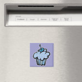Blaue und lila Polka dots cupcake Magnet (In Situ (Geschirrspüler))