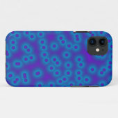 blaue und lila Punkte Case-Mate iPhone Hülle (Rückseite (Horizontal))