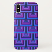 Blaue und lila Quadratzwaagen Case-Mate iPhone Hülle (Rückseite)