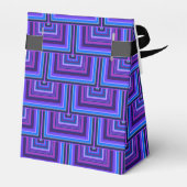 Blaue und lila Quadratzwaagen Geschenkschachtel (Rückseite)