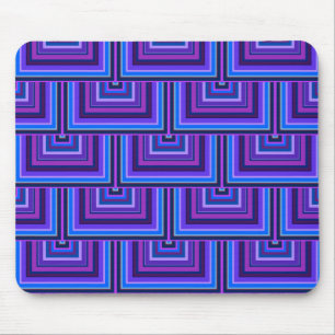 Blaue und lila Quadratzwaagen Mousepad