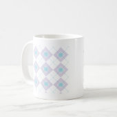 Blaue und Lila Raute Kaffeetasse (Vorderseite Links)