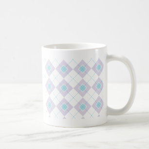 Blaue und Lila Raute Kaffeetasse