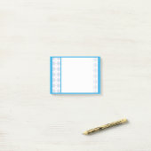 Blaue und Lila Raute Post-it Klebezettel (Auf Schreibtisch)