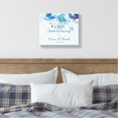 Blaue und Lila Rose Leinwanddruck (Insitu (Schlafzimmer))