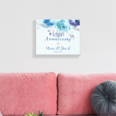 Blaue und Lila Rose Leinwanddruck (Insitu (Wohnzimmer))