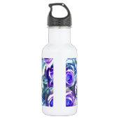 Blaue und Lila Rose Trinkflasche (Rückseite)