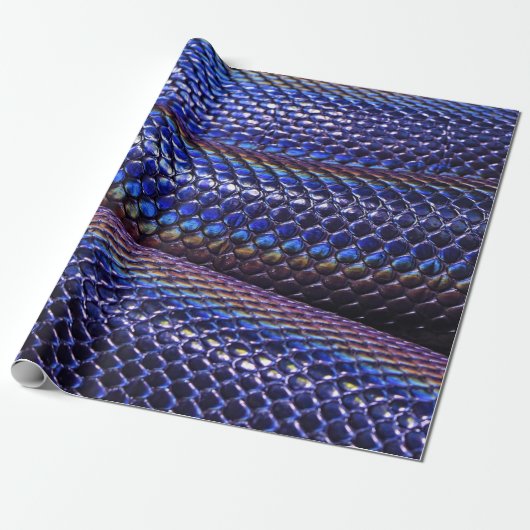 Blaue und lila Schlange Geschenkpapier (Ungerollt)