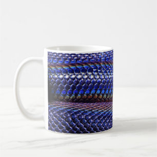Blaue und lila Schlange Kaffeetasse