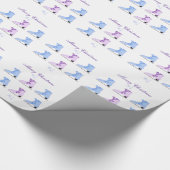 Blaue und Lila Skate Geschenkpapier (Ecke)
