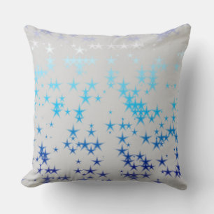 blaue und lila Sterne Kissen