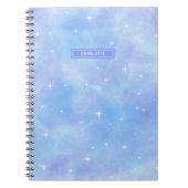 Blaue und Lila Sterne und Wolken Niedlich Personal Notizblock (Vorderseite)
