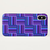 Blaue und lila Streifen Case-Mate iPhone Hülle (Rückseite (Horizontal))