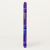 Blaue und lila Streifen Case-Mate iPhone Hülle (Hinten/Rechts)