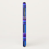 Blaue und lila Streifen Case-Mate iPhone Hülle (Hinten/Links)