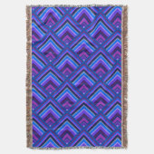 Blaue und lila Streifen Decke (Vorderseite Vertikal)