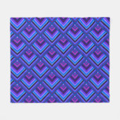 Blaue und lila Streifen Fleecedecke (Vorderseite (Horizontal))