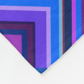 Blaue und lila Streifen Fleecedecke (Ecke)