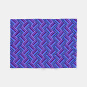 Blaue und lila Streifen Fleecedecke (Vorderseite (Horizontal))