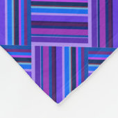 Blaue und lila Streifen Fleecedecke (Ecke)