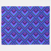 Blaue und lila Streifen Fleecedecke (Vorderseite (Horizontal))