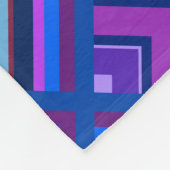 Blaue und lila Streifen Fleecedecke (Ecke)
