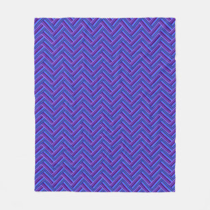 Blaue und lila Streifen Fleecedecke