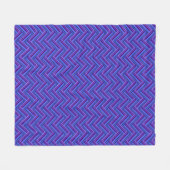 Blaue und lila Streifen Fleecedecke (Vorderseite (Horizontal))